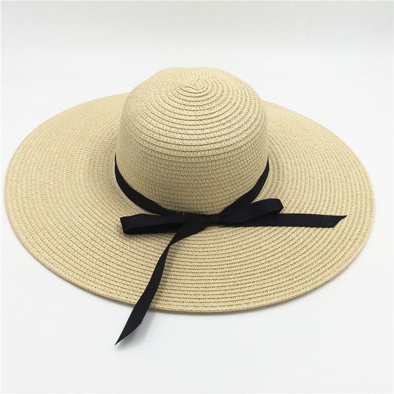 Levoire | Chapeau De Plage Classique Avec Bande Beige 11cm