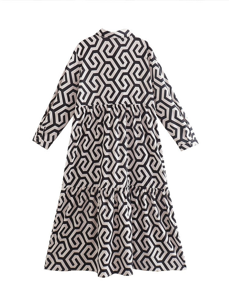 Levoire | Robe Chemise Imprimée A-Ligne Soirée