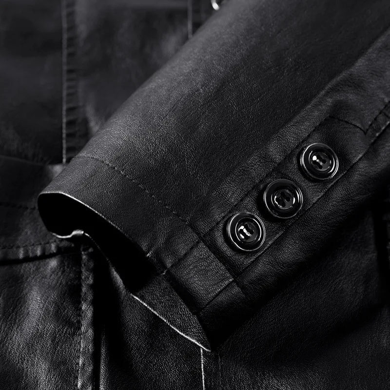Levoire | Blazer En Cuir Classique Pour Hommes
