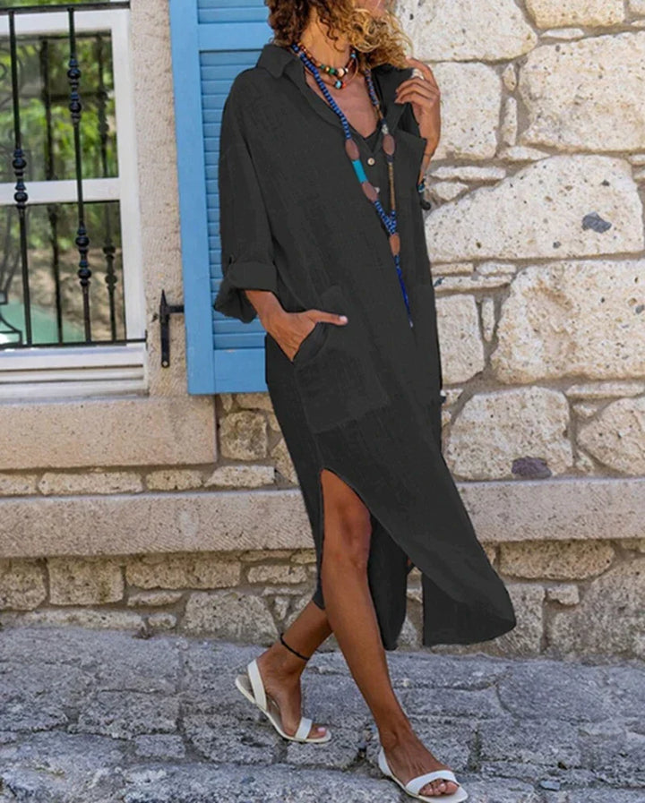 Levoire | Robe Chemise En Lin-Coton Légère À Coupe Ample