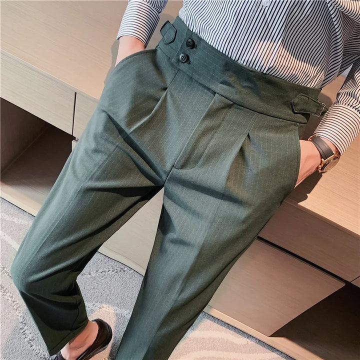 Levoire | Pantalons Décontractés Taille Haute Pour Hommes Avec Ceinture