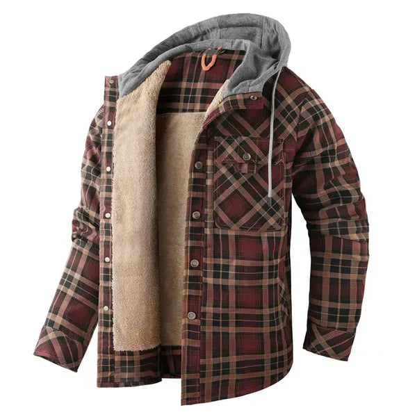 Levoire | Veste À Carreaux Chaude Café