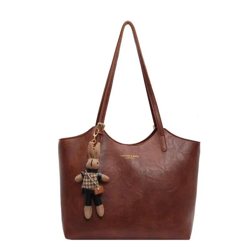 Levoire | Sac À Main En Cuir Avec Tag Amovible Braun