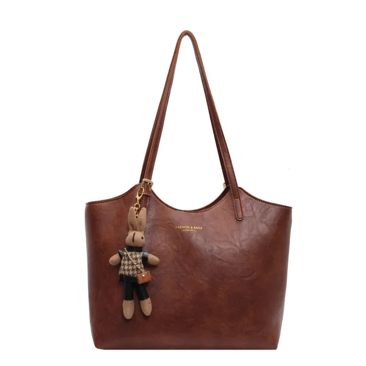 Levoire | Sac À Main En Cuir Avec Tag Amovible Braun