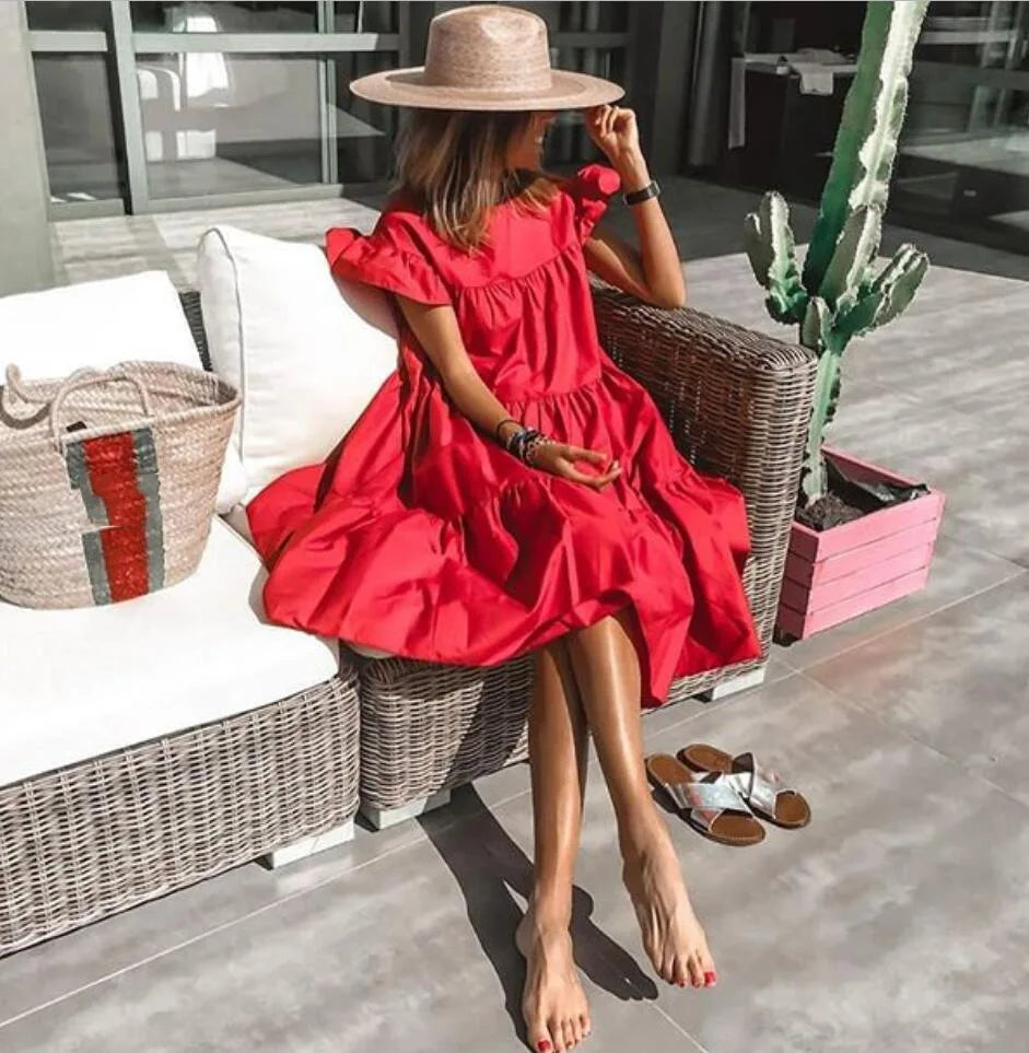 Levoire | Robe Midi Imprimée Enchanteur Rot