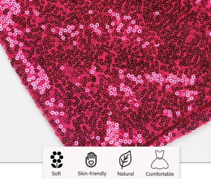 Levoire | Rosa Pailleté Sans Dos Mini Robe