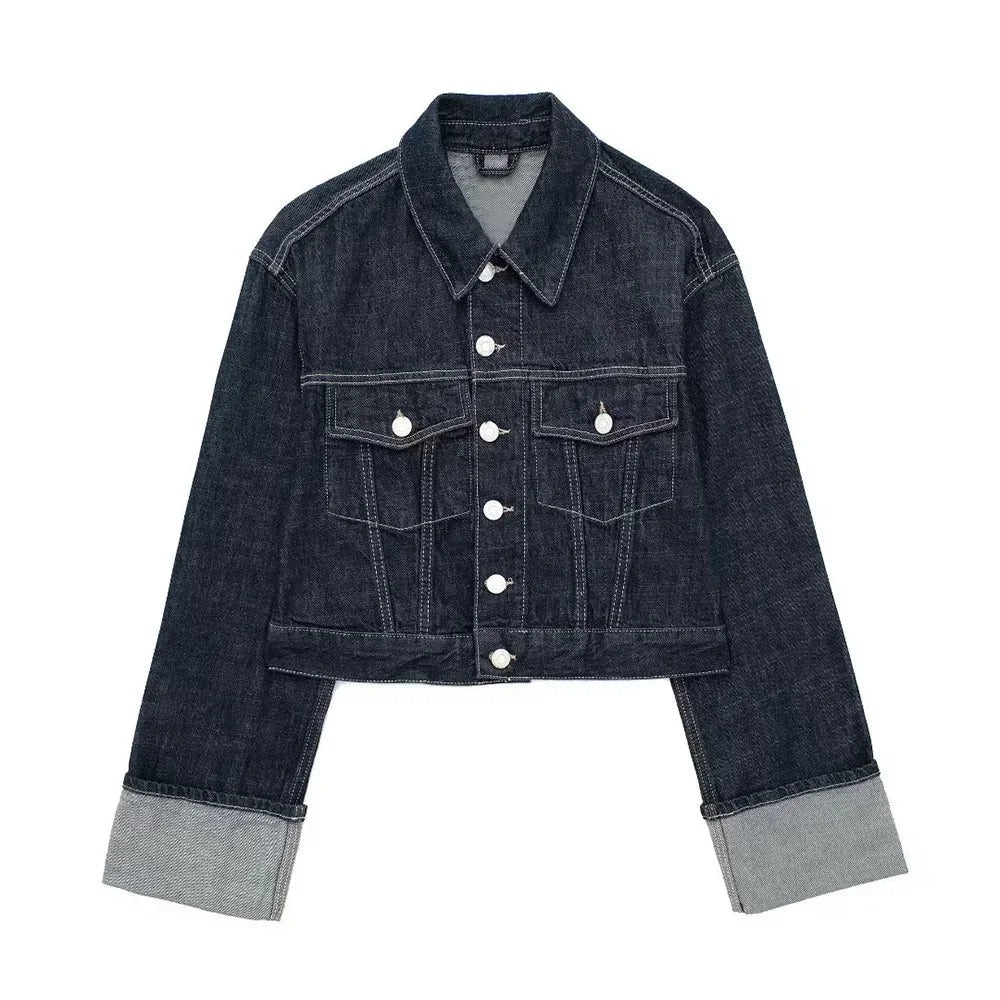 Levoire | Veste En Denim Bordeaux Bleu