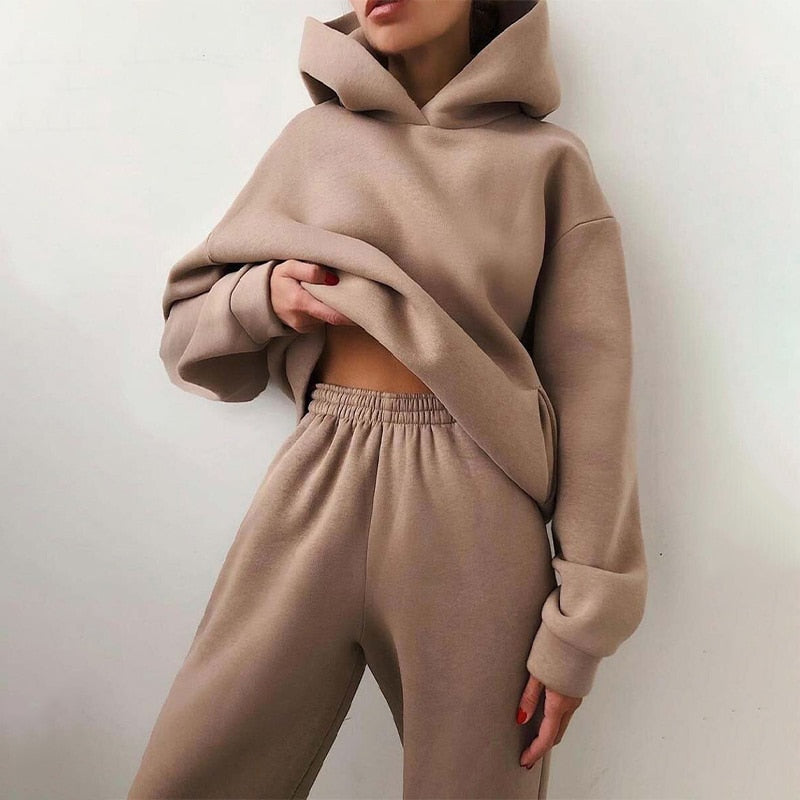 Levoire | Ensemble De Jogging Grande Taille Brun clair