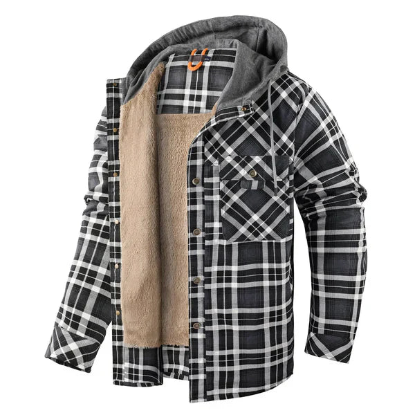 Levoire | Veste À Carreaux Chaude Gris