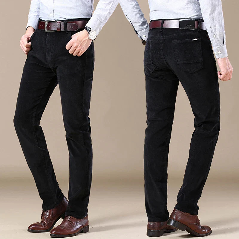 Levoire | Pantalons En Velours Côtelé Élastiques Pour Hommes