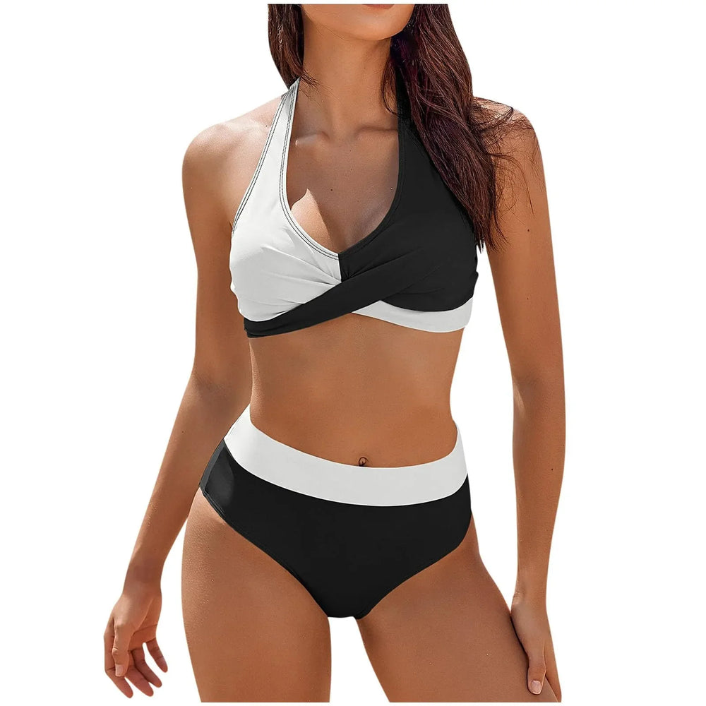Levoire | Bikini Femme Floral Deux Pièces Noir