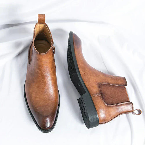 Levoire | Bottes en Cuir avec Fermeture Éclair pour Femmes