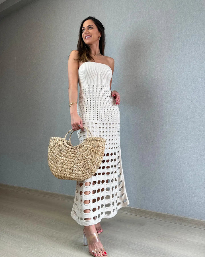 Levoire | Robe Maxi Hult Tricotée Transparente