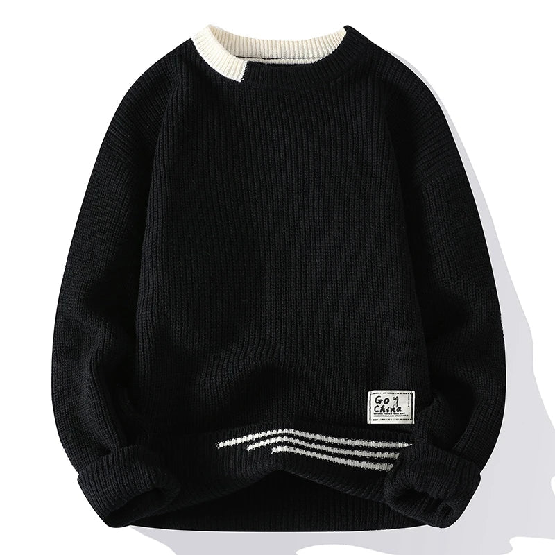Levoire | Couleur pull en tricot Noir
