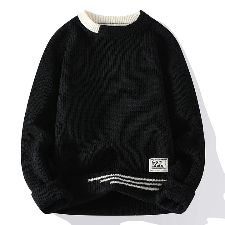 Levoire | Couleur pull en tricot Noir