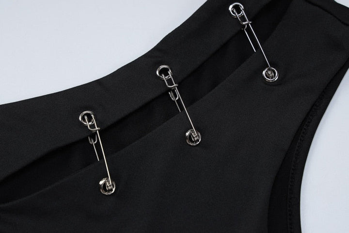 Levoire | Une Épaule Mini Robe Sans Manches