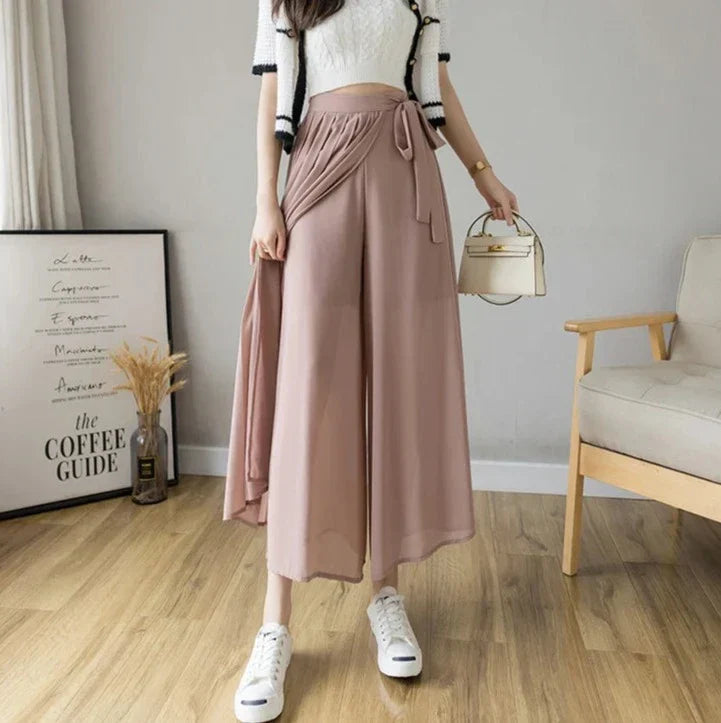 Levoire | Pantalon Jupe Taille Haute Midi Moderne Et Élégante Pour Femmes