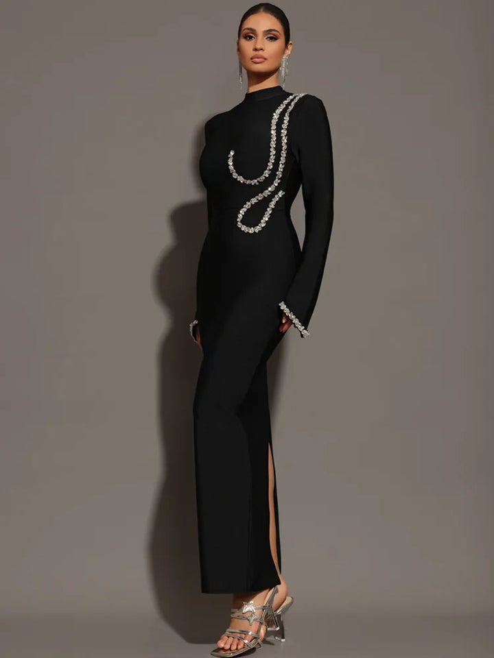 Levoire | Robe Longue Élégante Avec Diamants