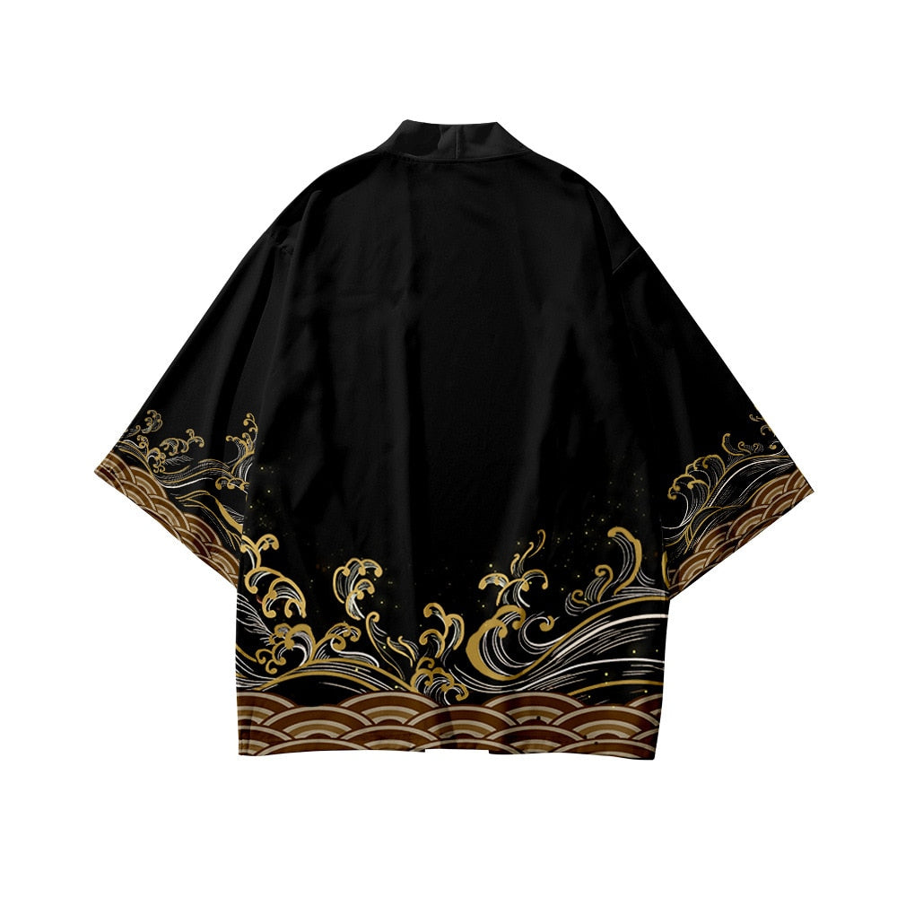 Levoire | Manteau Traditionnel Imprimé Carpe Vague