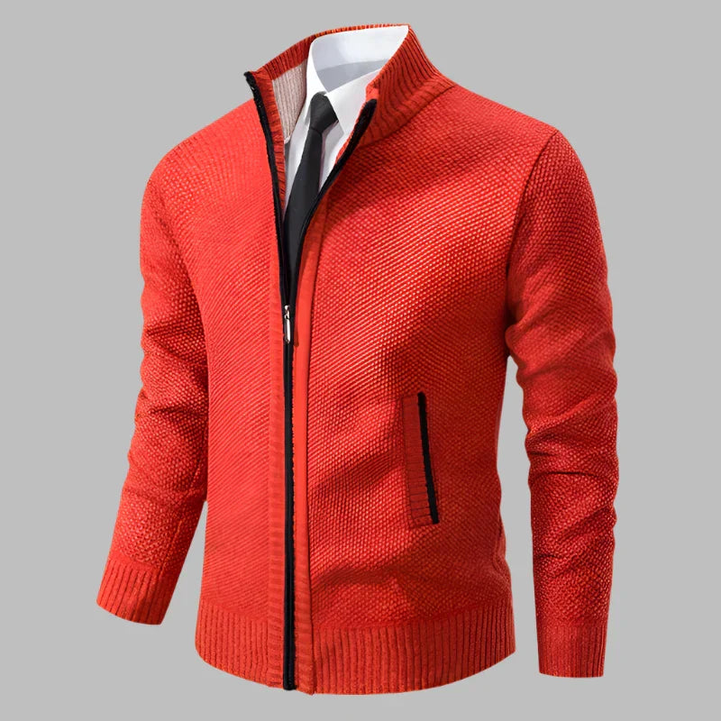 Levoire | Modern Chaud Gilet Pour Hommes Avec Fermeture Éclair Orange