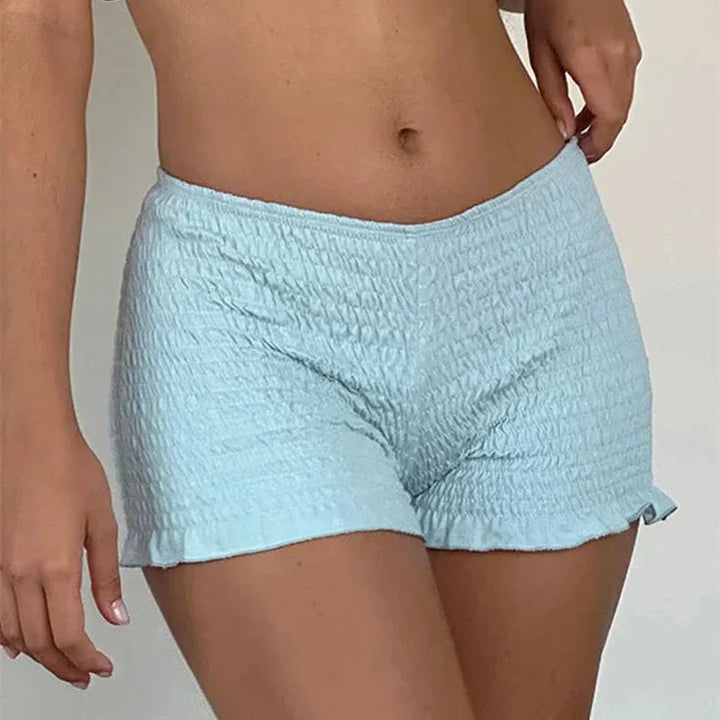 Levoire | Fronce Ruffle Mini Hotpant Shorts Bleu ciel