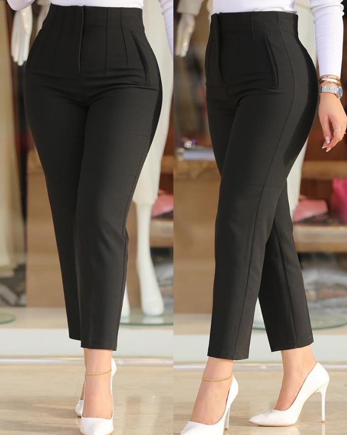 Levoire | Femmes Pantalon Cropped Taille Haute Noir