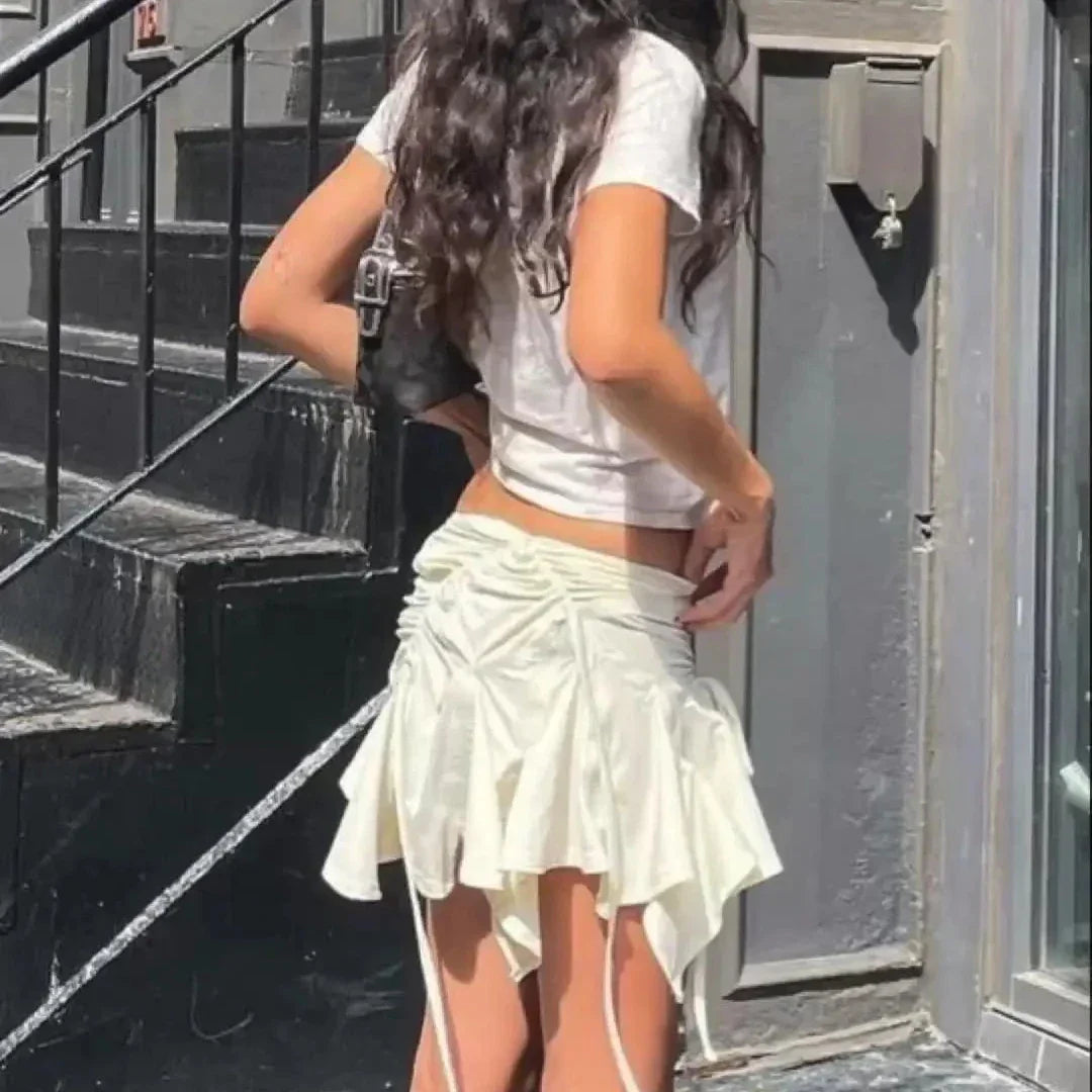 Levoire | Volant Asymétrique En Ruffles Jupe Mini