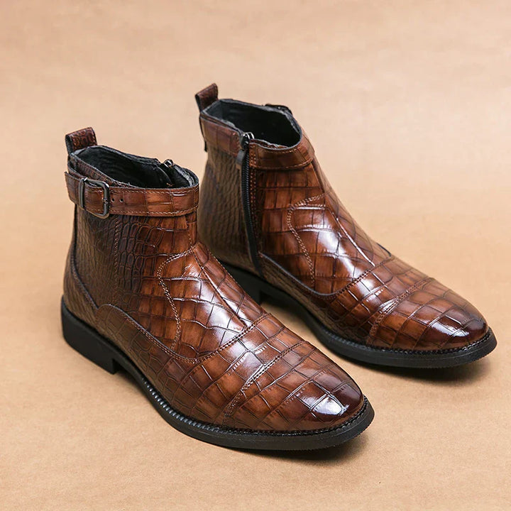 Levoire | Bottines En Cuir Avec Boucles Braun