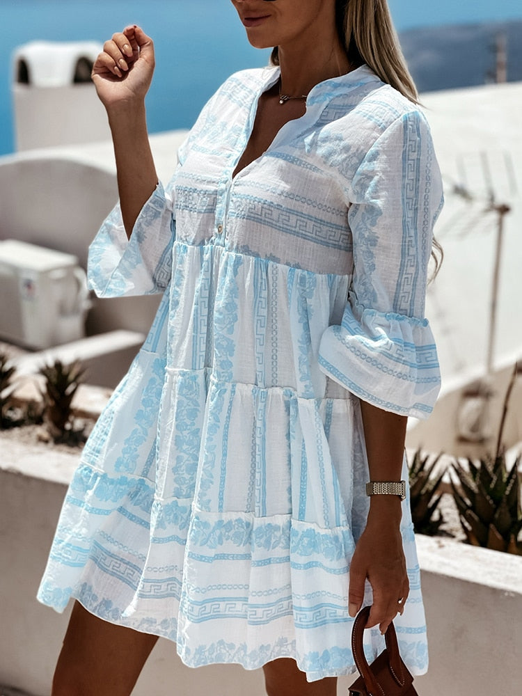 Levoire | Robe Volants Légère Motif Joyeux