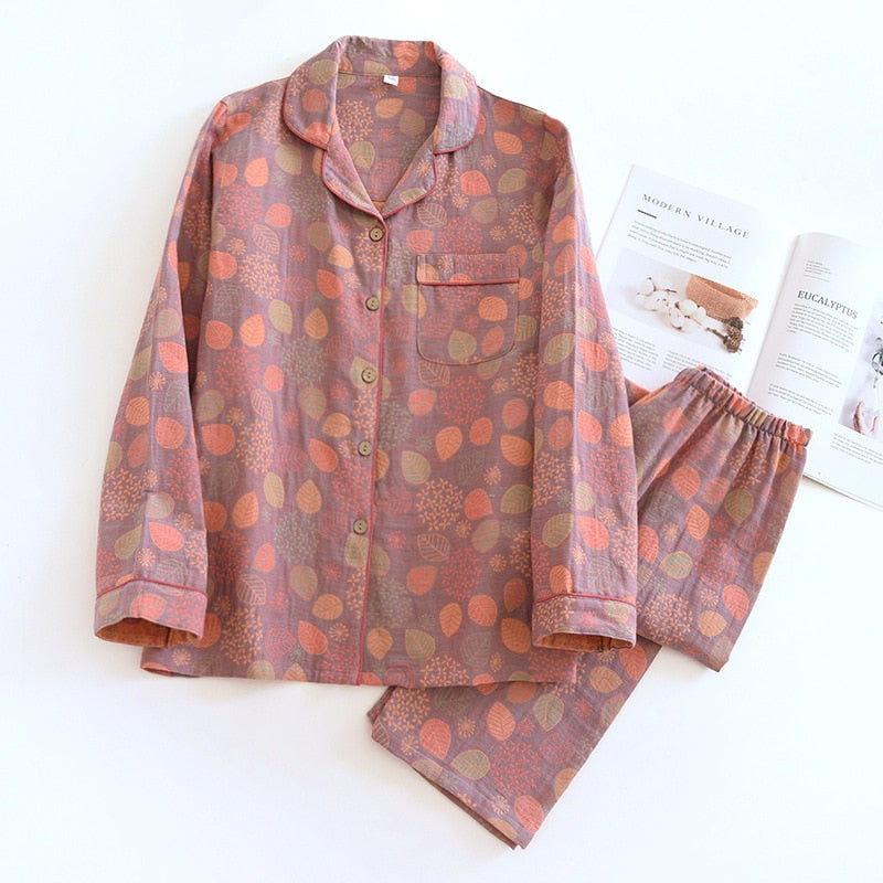 Levoire | Pyjama Complet En Crêpe De Coton Rosarot