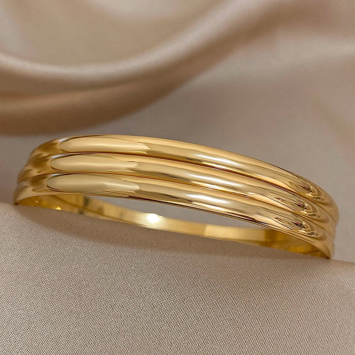 Levoire | 3X Bracelets Dorés À L'Or 18K