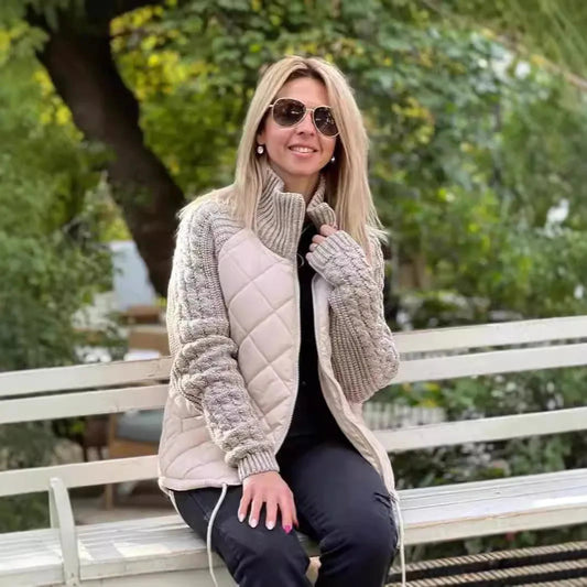 Levoire | Veste À Manches Longues Avec Fermeture Éclair Et Col Haut Lumière brune