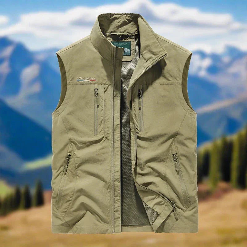 Levoire | Gilets Décontractés Multifonctionnels D'Extérieur Pour Hommes Khaki
