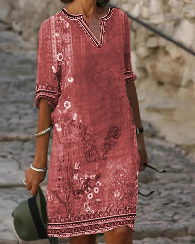 Levoire | Robe Printemps/Été Avec Motif Floral Rétro
