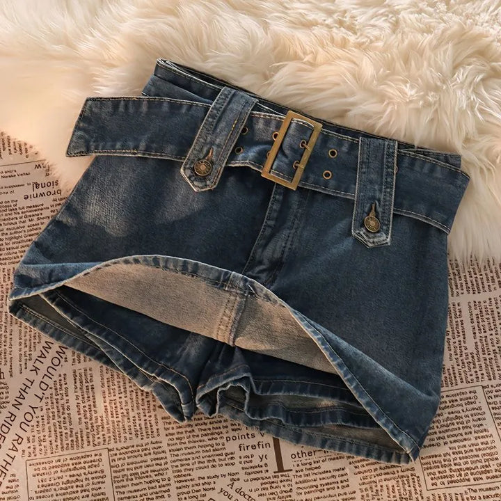 Levoire | Y2K Alinien Denim Ceinture Mini Jupe