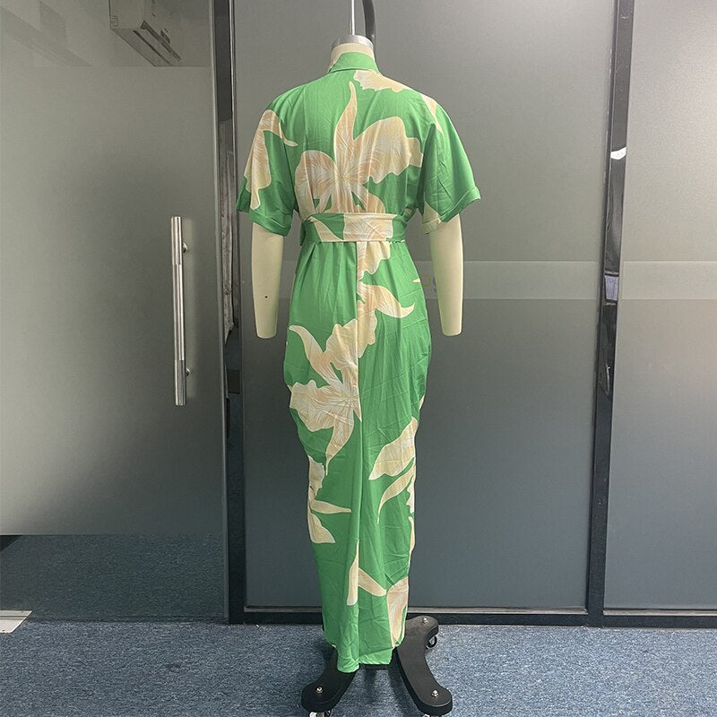 Levoire | Imprimé Flora Robe Longue À Col Court