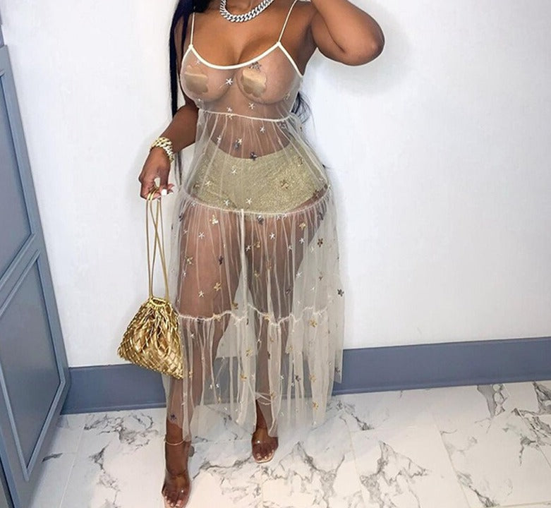 Levoire | Nettostjerne Spaghetti-Bretelles Maxi-Robes