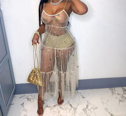 Levoire | Nettostjerne Spaghetti-Bretelles Maxi-Robes