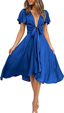 Levoire | Robe de satin de luxe Bleu