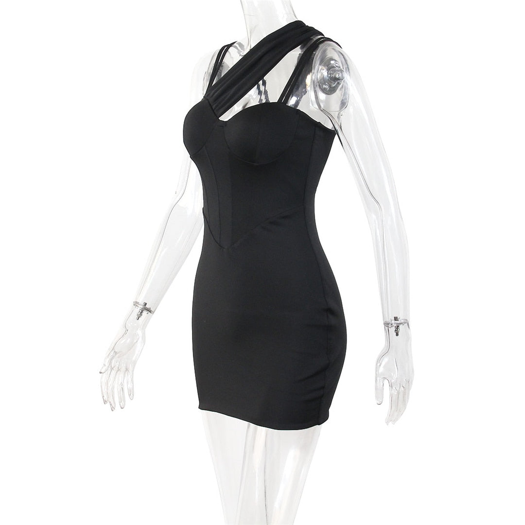 Levoire | Mini Robe Froncée À Bretelles Spaghetti