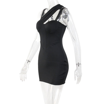 Levoire | Mini Robe Froncée À Bretelles Spaghetti