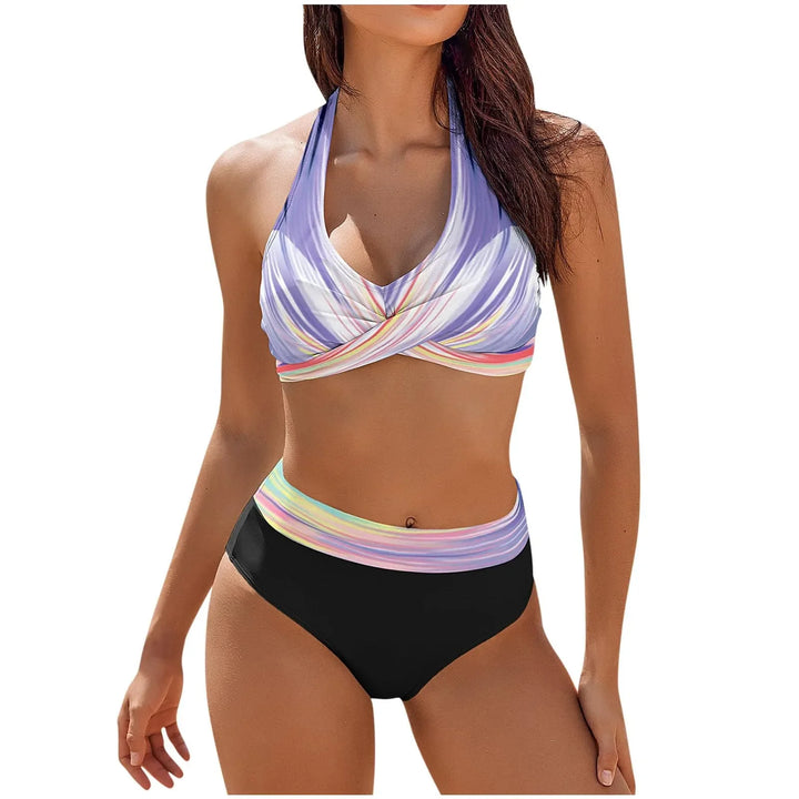 Levoire | Bikini Femme Floral Deux Pièces Violet