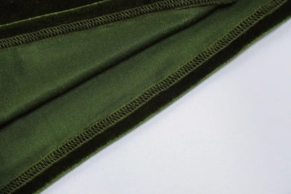 Levoire | Robe Maxi En Velours Vert Avec Cordon Au Dos