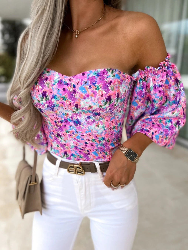 Levoire | Blouse Florale Avec Bretelles
