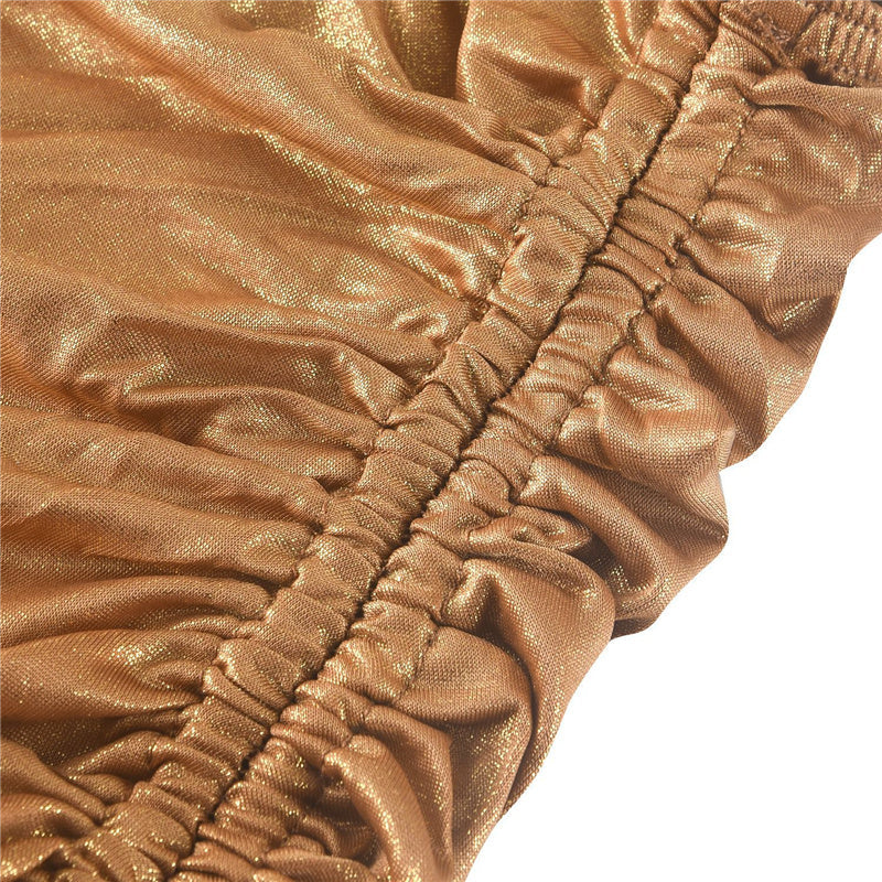 Levoire | Top À Dos Ouvert En Paillettes Fente Haute Robe Froncée Narbinding