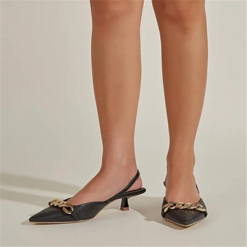 Levoire | Escarpins Élégants Pour Femmes Avec Détail De Chaîne Luxueux