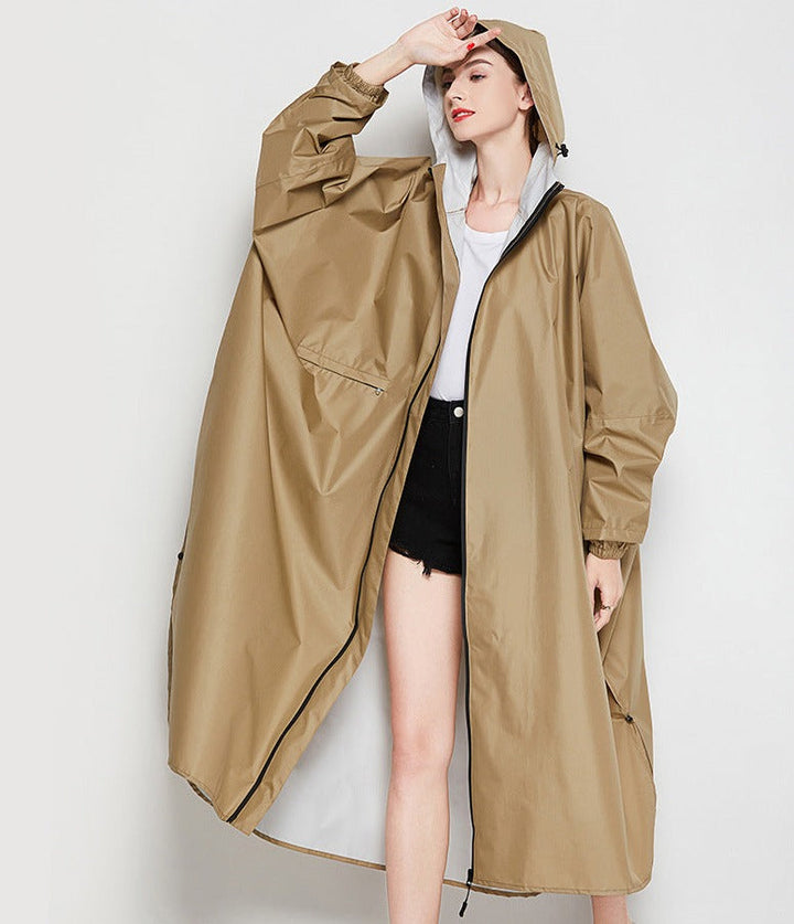 Levoire | Veste De Pluie Longue Élégante Braun Une taille
