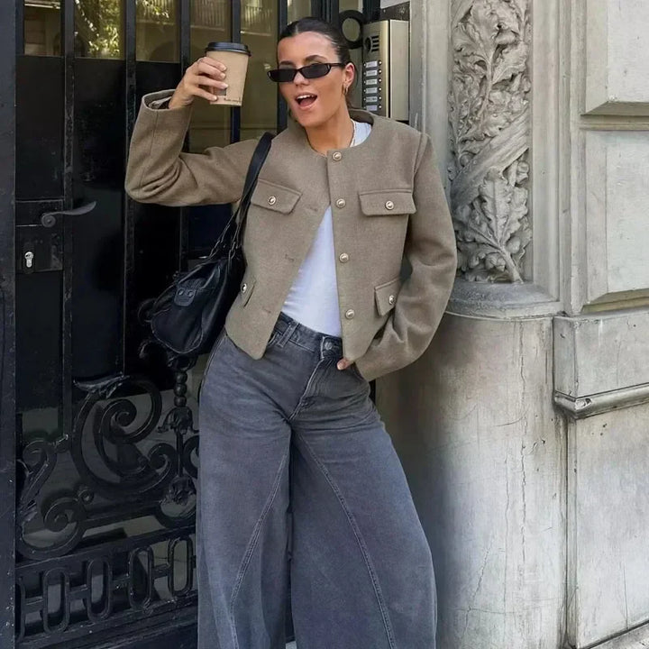 Levoire | Virale Luxe Veste Avec Boutons En Or