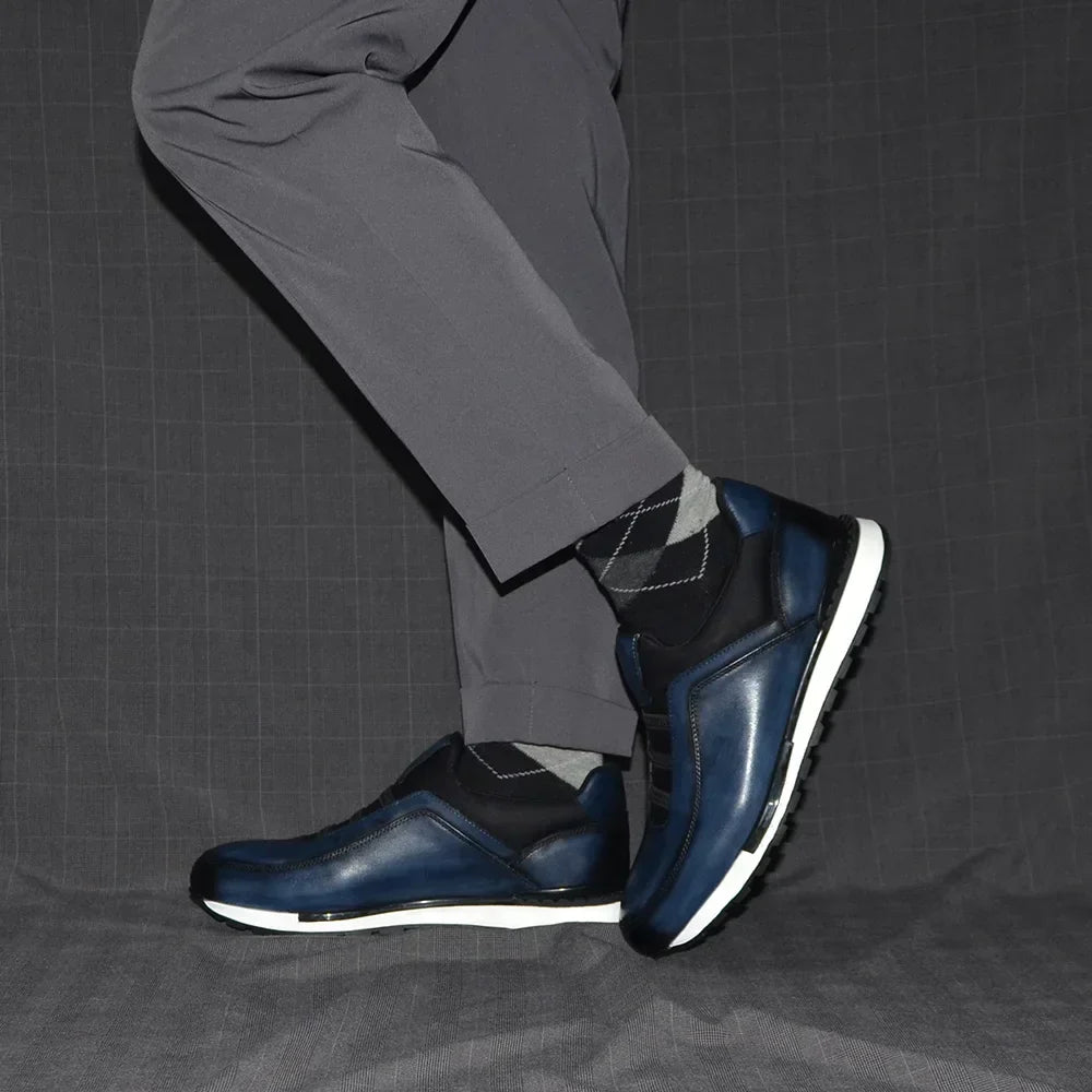 Levoire | Baskets Pour Hommes Cuir De Vache Fait Main Confort Decontracte