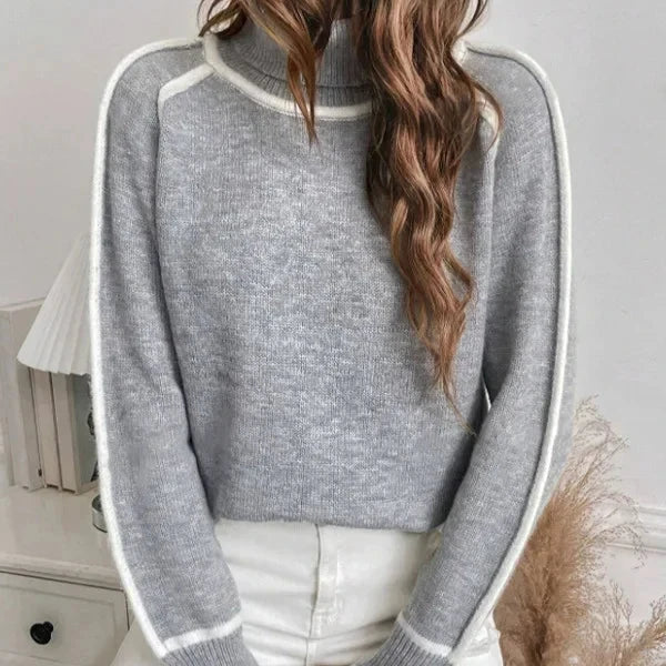 Levoire | Pull À Col Roulé Confortable À Manches Longues Gris